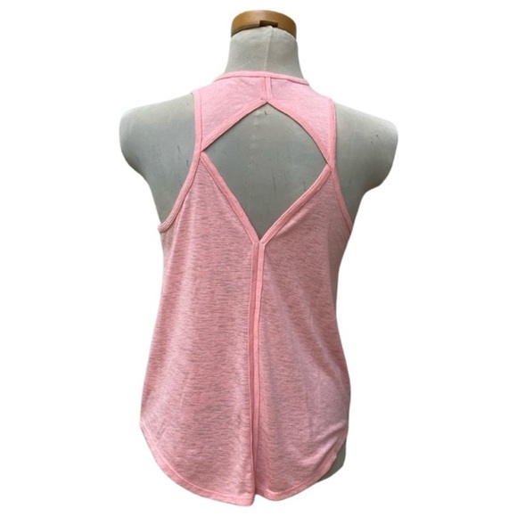 Athleta Coral Pink Racerback Open Keyhole Workout Tank Top Athletic Wear XS - Picture 2 of 5